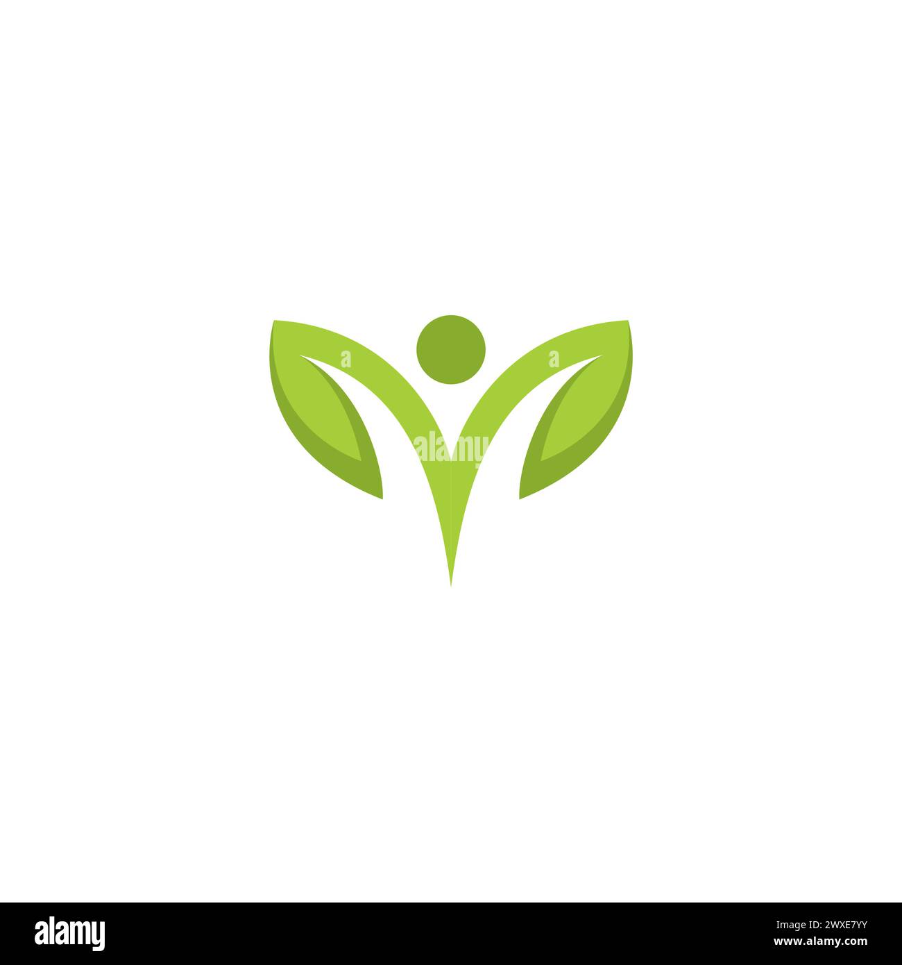 M Healthy People Organic Logo. Letter M Leaf Logo Stock Vector Image ...