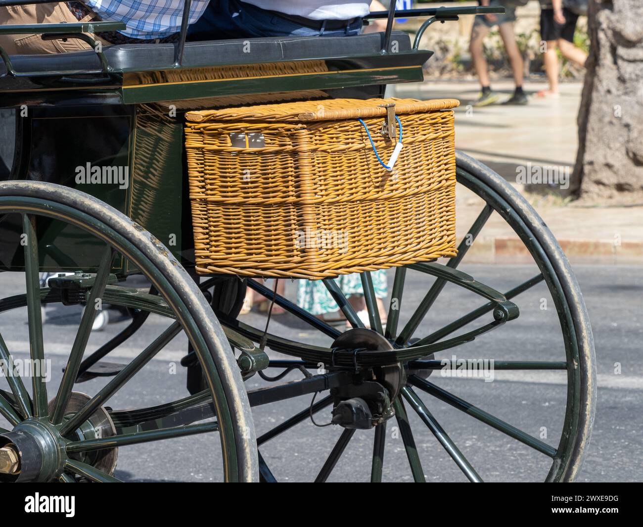 Typical and traditional wicker basket for horse carriage Stock Photo Alamy