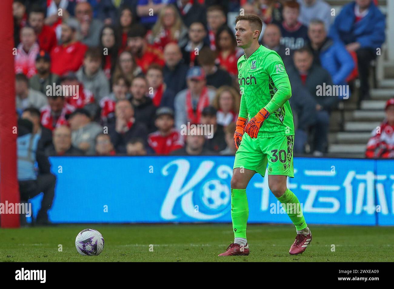 Dean Henderson of Crystal Palace during the Premier League match Nottingham Forest vs Crystal Palace at City Ground, Nottingham, United Kingdom, 30th March 2024  (Photo by Gareth Evans/News Images) Stock Photo