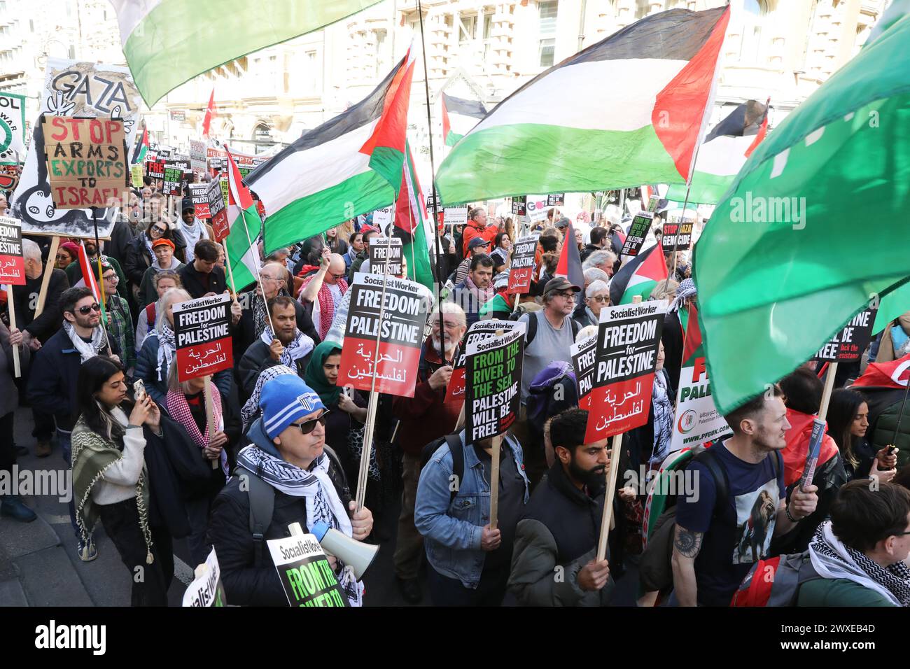 london-uk-30th-march-2024-thousands-marched-from-russell-square-to