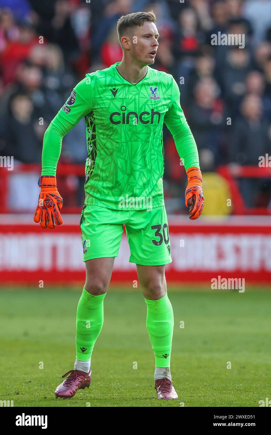 Dean Henderson of Crystal Palace during the Premier League match Nottingham Forest vs Crystal Palace at City Ground, Nottingham, United Kingdom, 30th March 2024  (Photo by Gareth Evans/News Images) Stock Photo