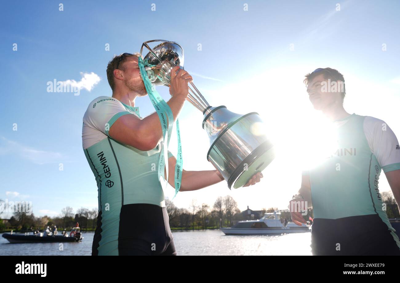 Tom Lynch Rower Cambridge Men's Thomas Lynch (left) and Thomas Marsh celebrate with the ...