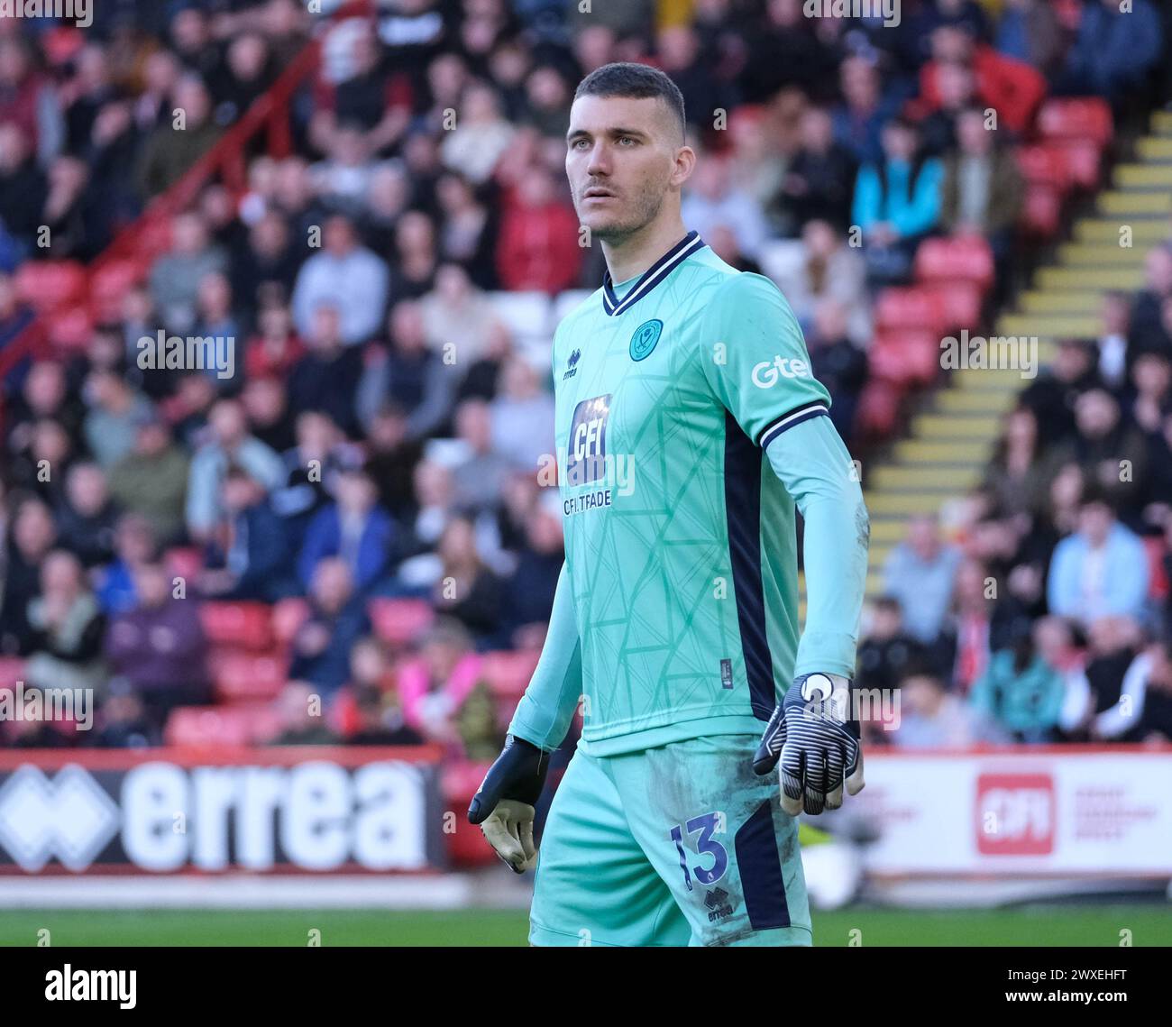 Bramall Lane, Sheffield, UK. 30th Mar, 2024. Premier League Football, Sheffield United versus Fulham; Ivo Grbic of Sheffield Utd Credit: Action Plus Sports/Alamy Live News Stock Photo