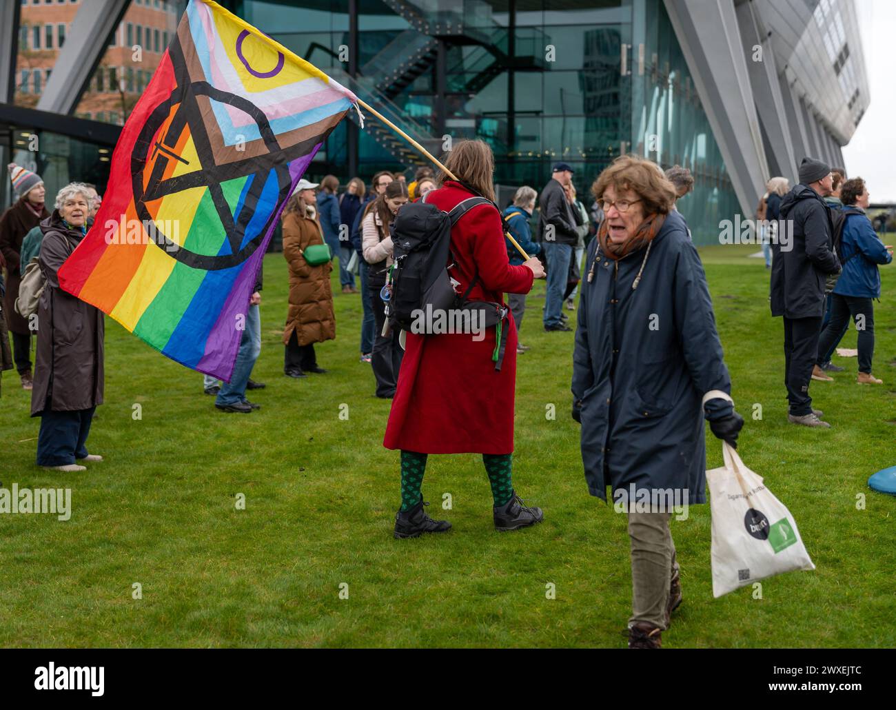 Amsterdam, The Netherlands, 30.03.2024, Activist with lgbt progress ...