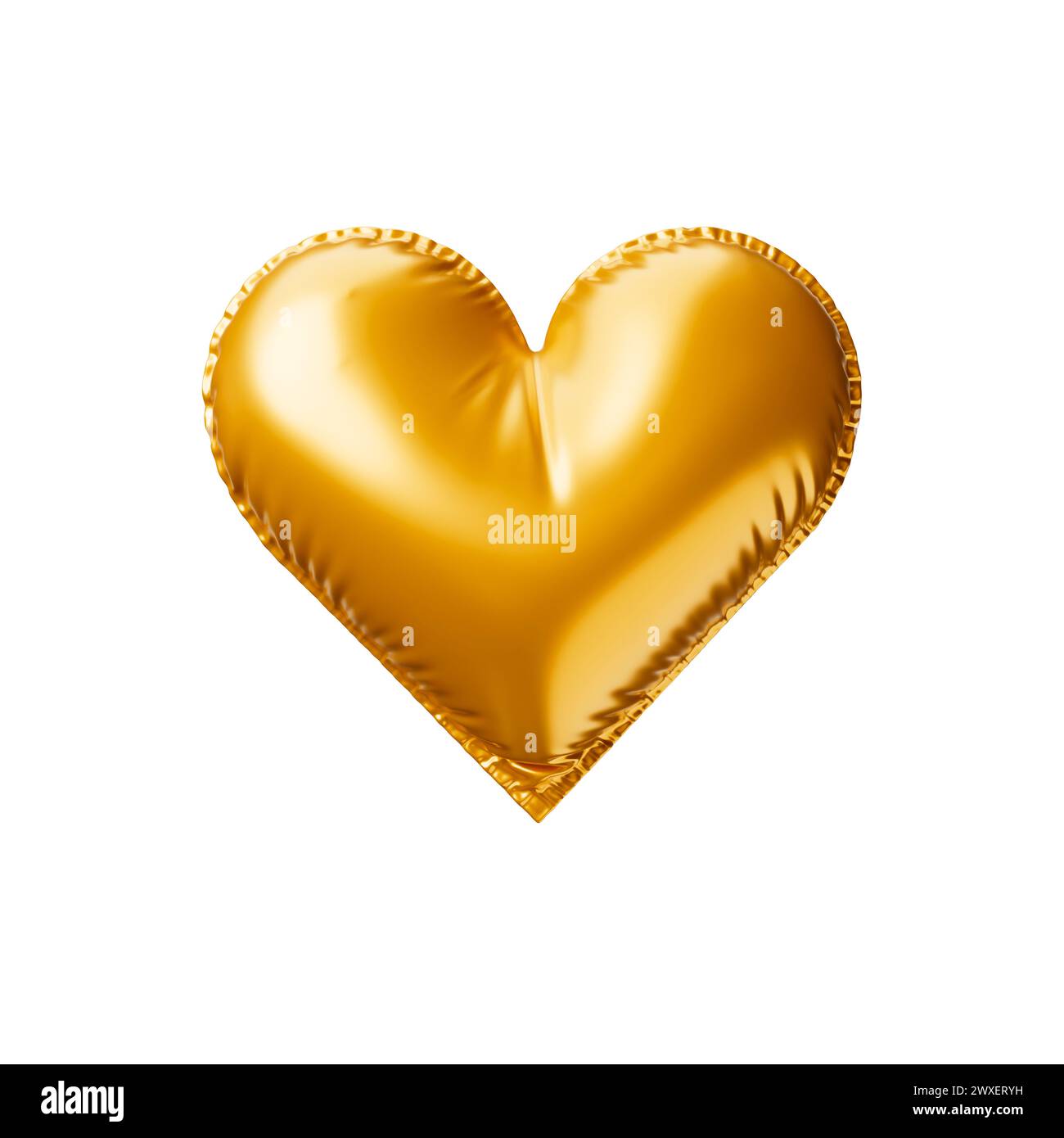 Golden balloon heart. 3d render illustration Stock Photo - Alamy