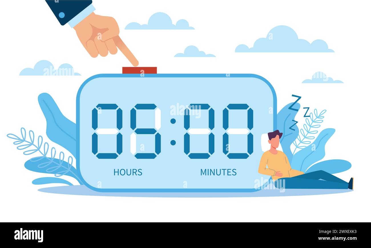 Routine of lazy employee, morning anxiety and cancellation of business