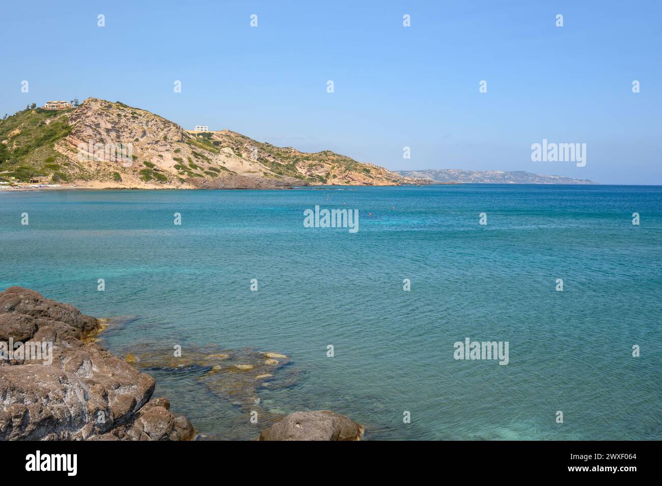 Agios Stefanos bay on the island of Kos. Greece Stock Photo