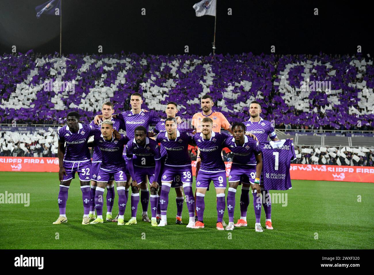 Florence, Italia. 30th Mar, 2024. Fiorentina team during the Serie a Tim match between Fiorentina and Milan - Serie A TIM at Artemio Franchi Stadium - Sport, Soccer - Florence, Italy - Sunday March 30, 2024 (Photo by Massimo Paolone/LaPresse) Credit: LaPresse/Alamy Live News Stock Photo