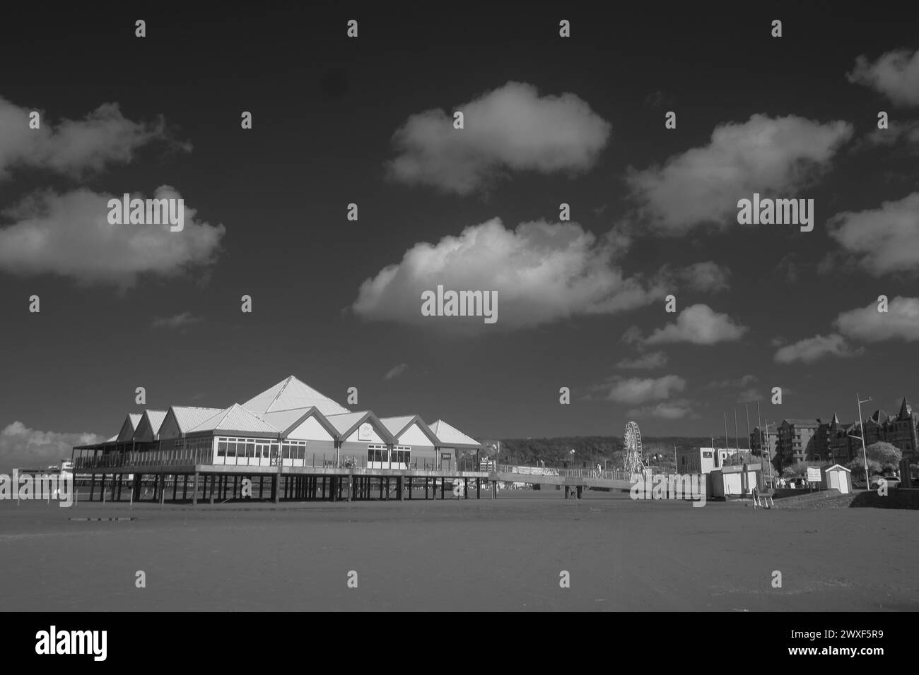 March 2024, Monochrome 720nm Infrared - former sea life centre - Weston