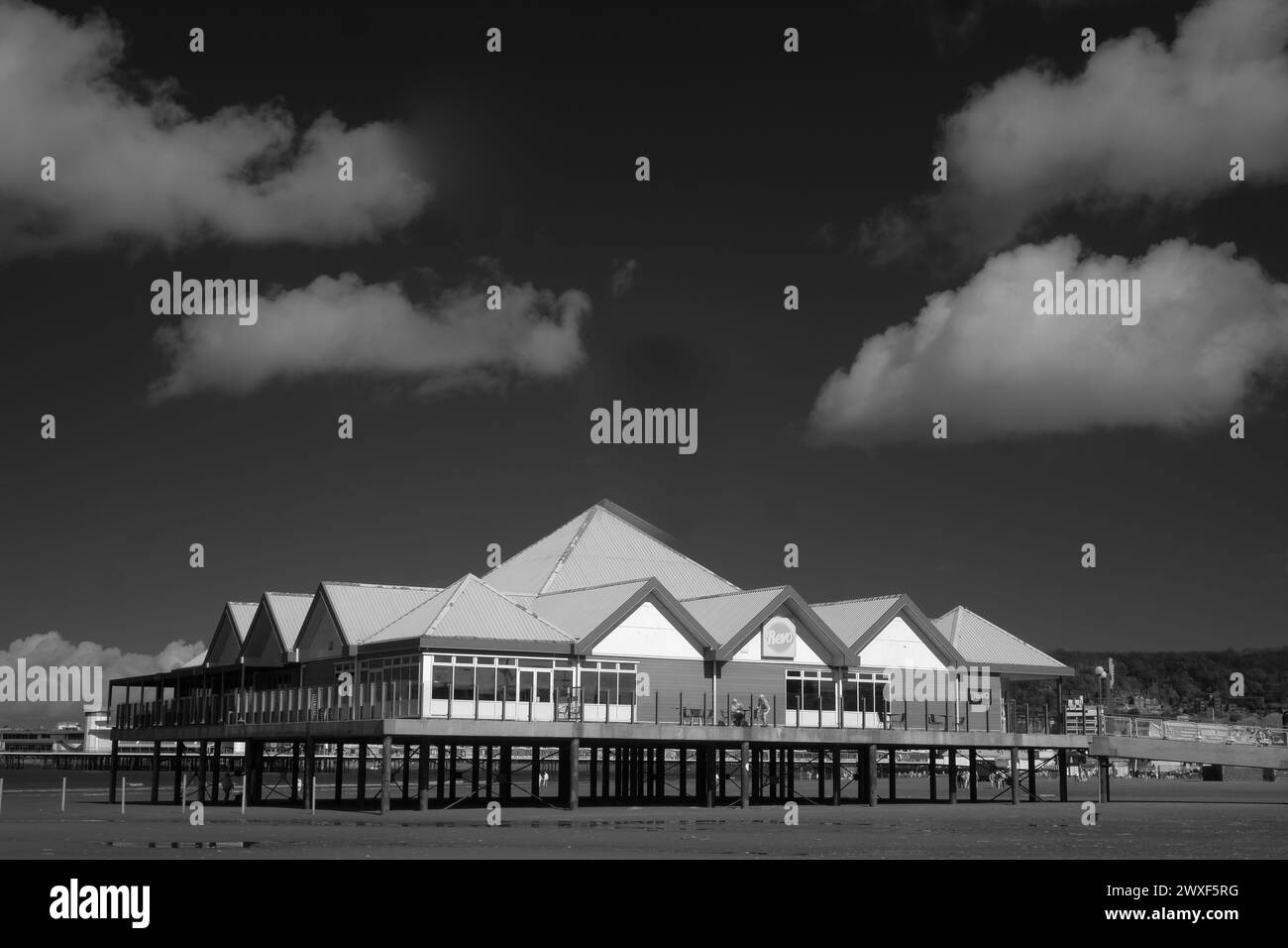 March 2024, Monochrome 720nm Infrared former sea life centre Weston