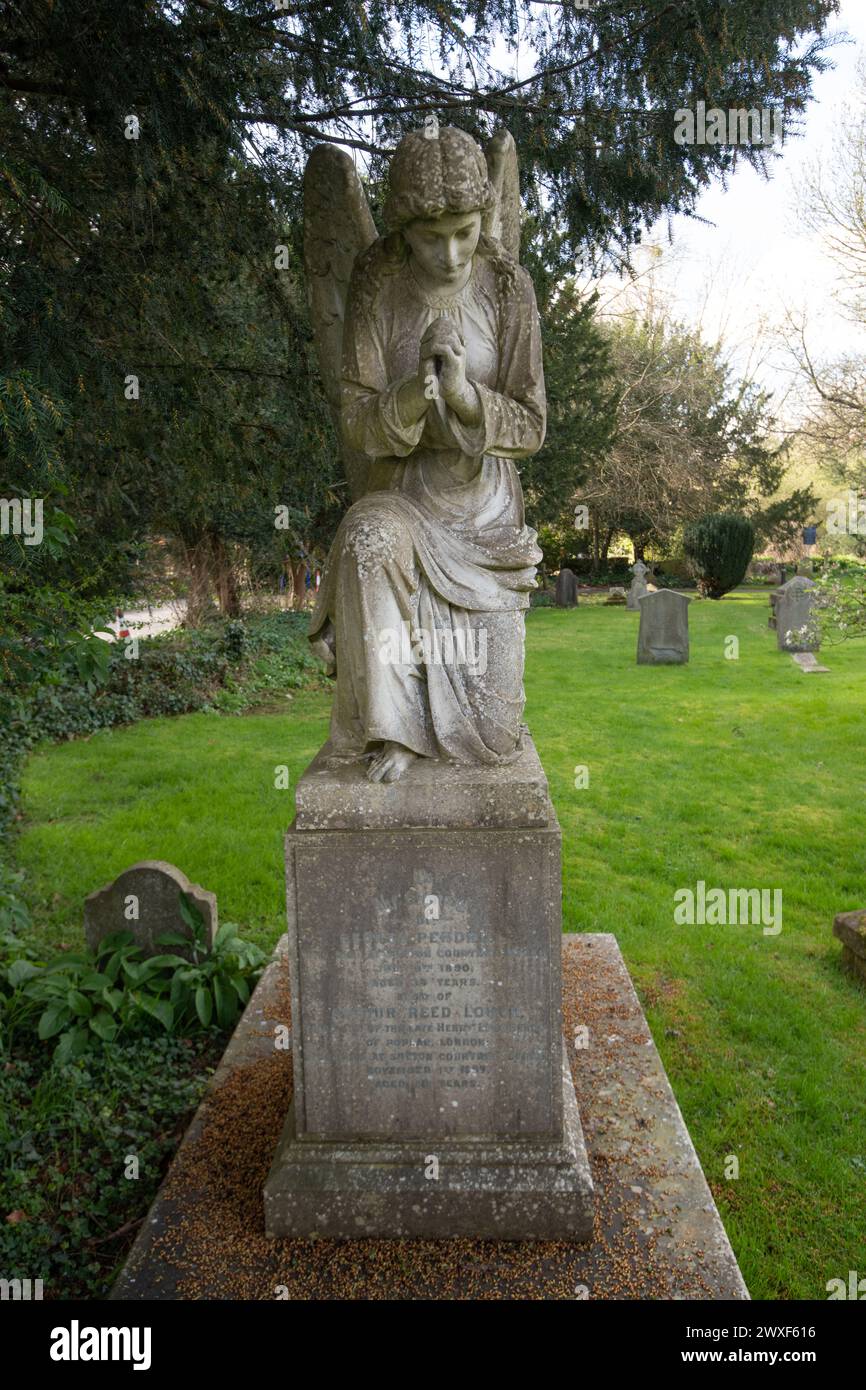 Angel headstone at Holy Trinity Church, Cookham Stock Photo