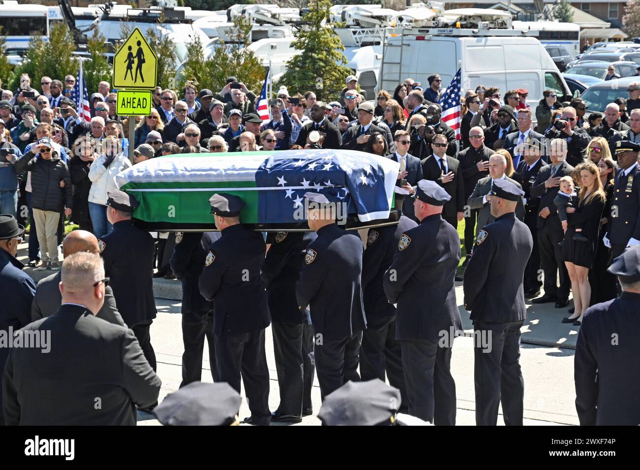 March 30, 2024, %G: (NEW) The funeral for NYPD Officer Jonathan Diller ...