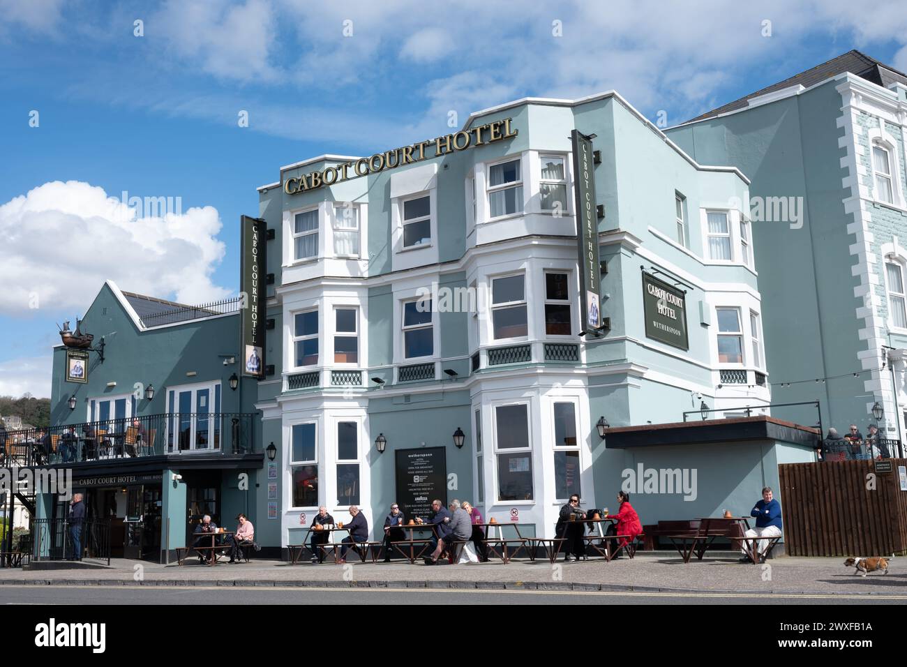 March 2024, Easter Saturday - Cabot Court Hotel - Weston-super-Mare, North Somerset, England, UK. Stock Photo