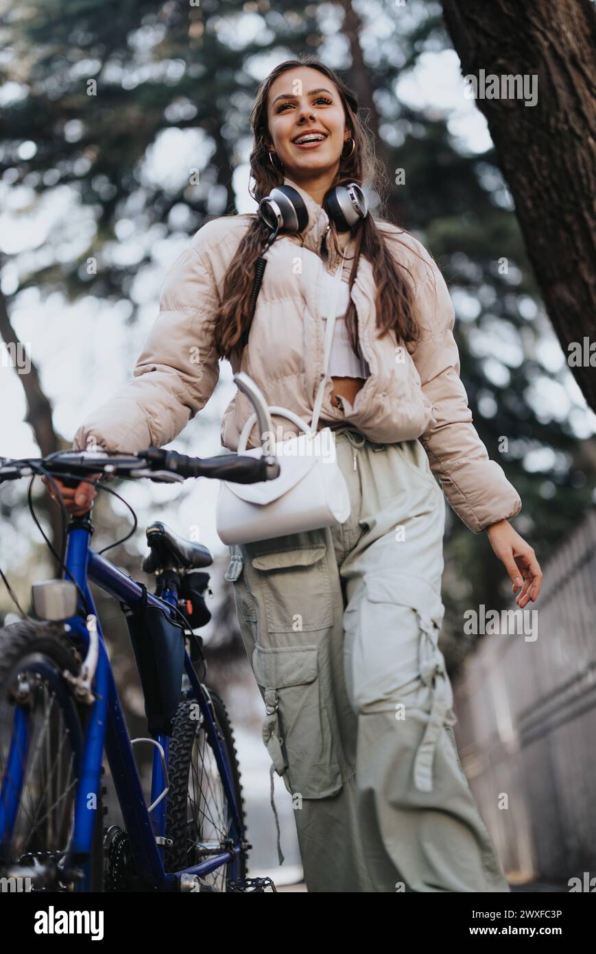 Trendy woman enjoying a day out hi-res stock photography and images - Alamy