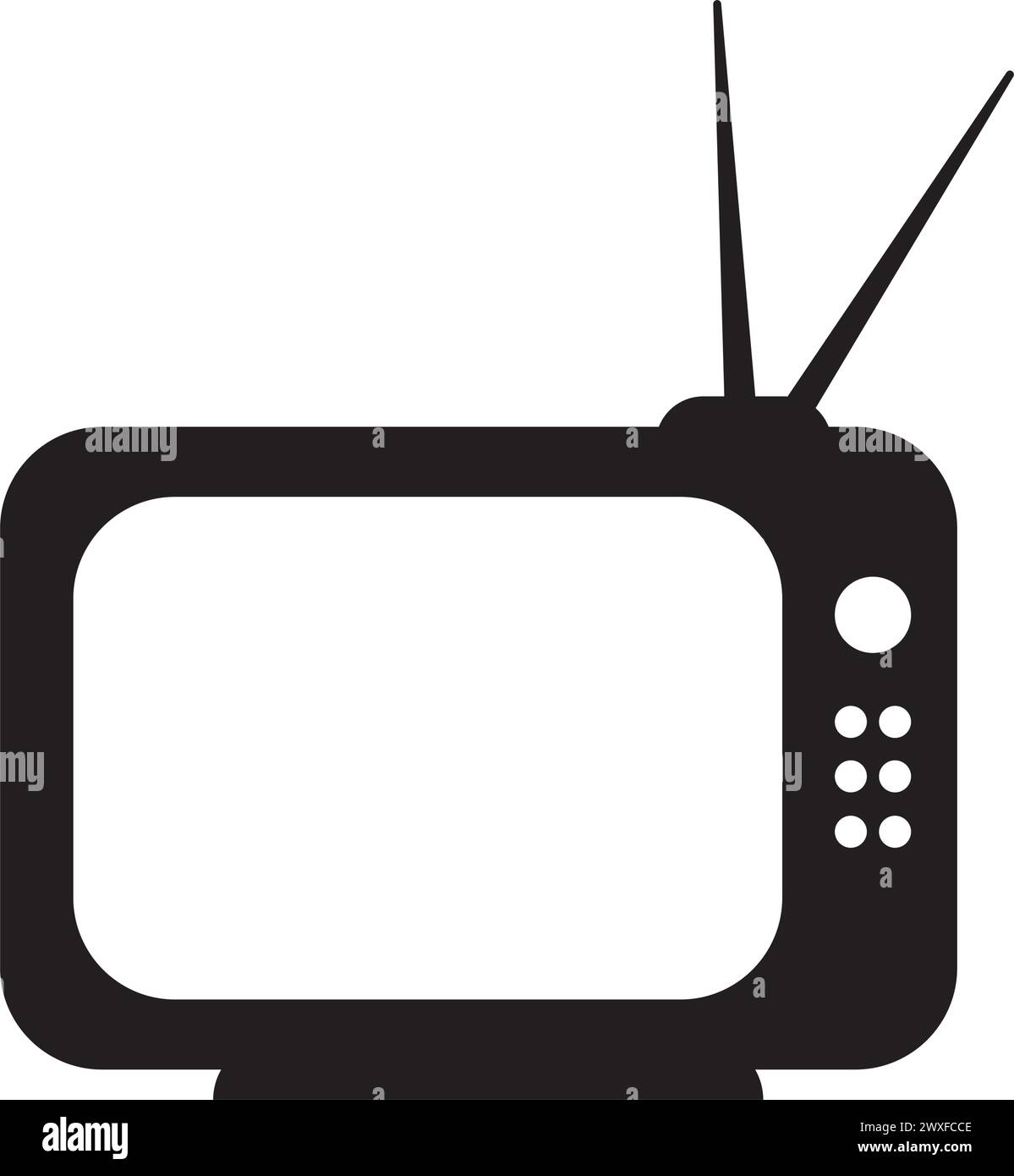 The Illustration of TV logo Stock Vector