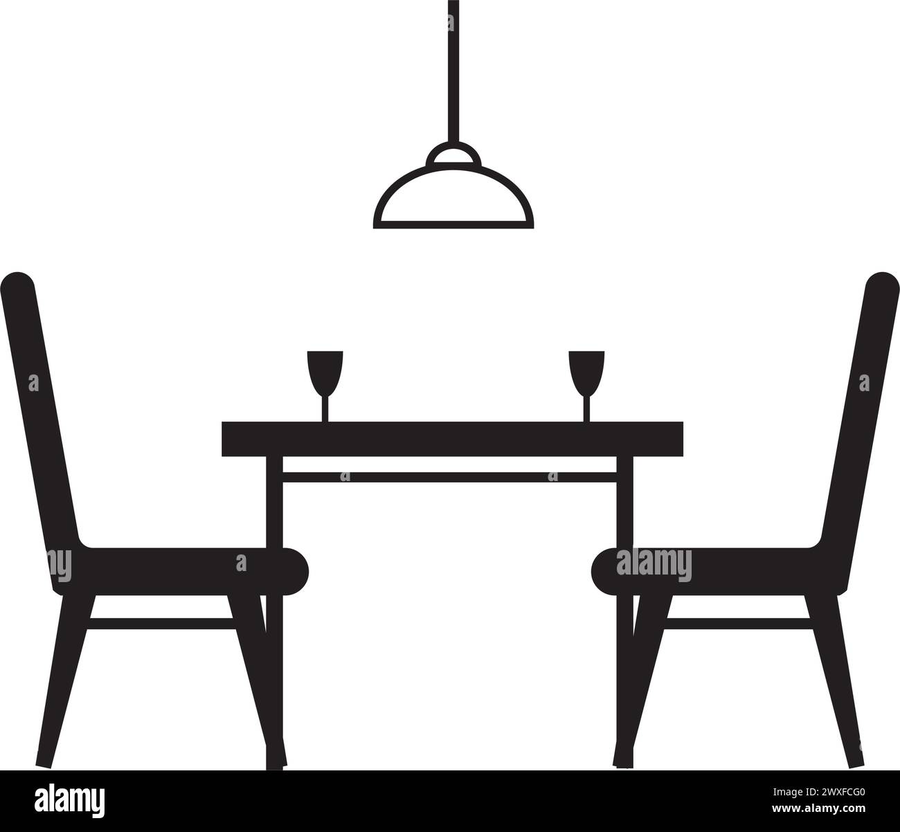 Dining table set icon vector illustration symbol design stock vector