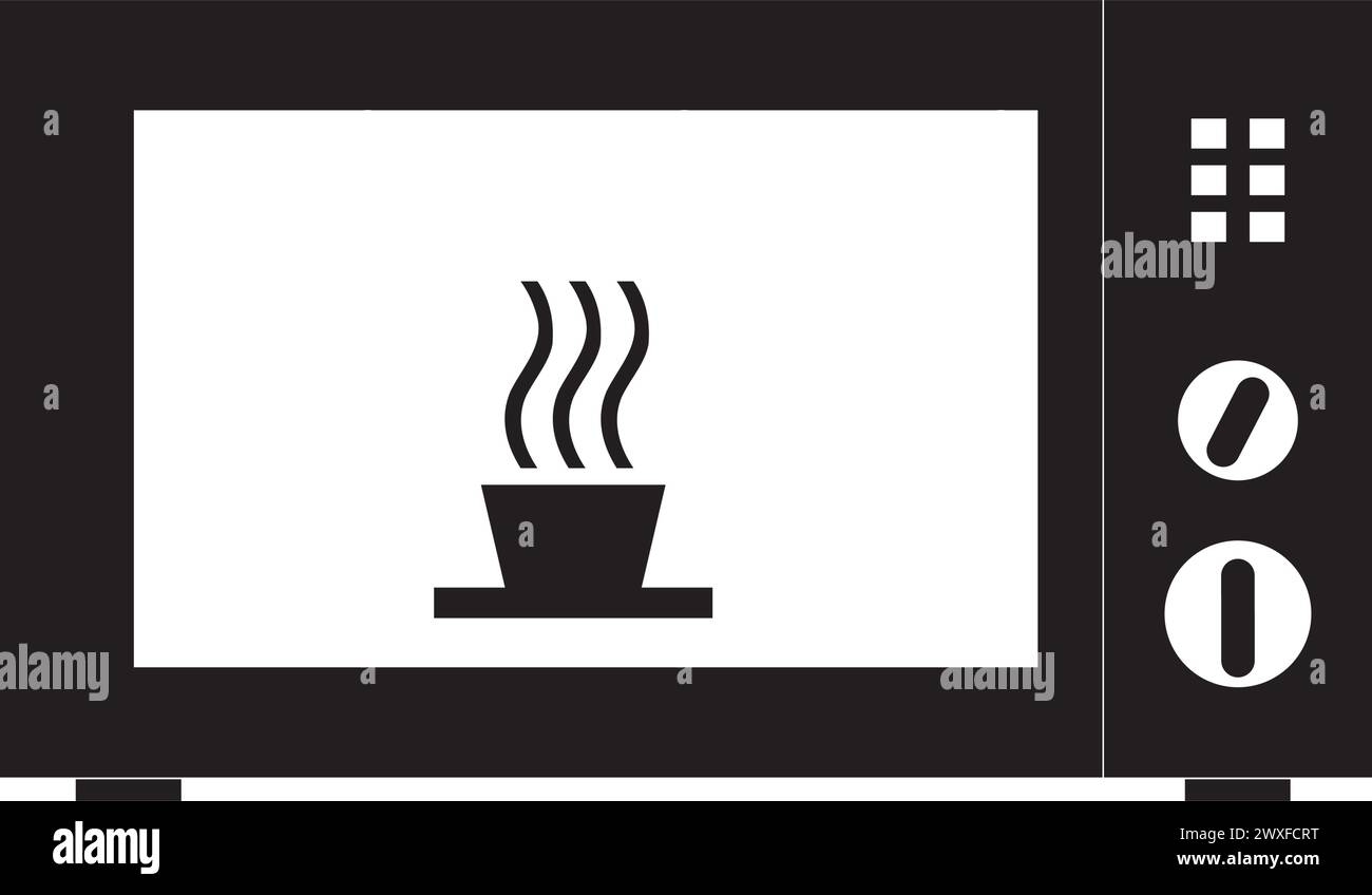 microwave oven icon vector illustration logo design Stock Vector Image ...