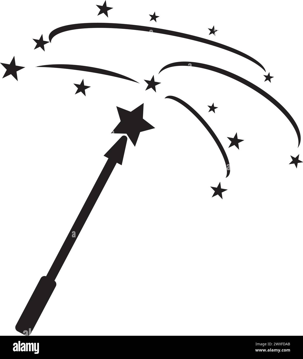 magician stick wizard logo vector illustration Stock Vector