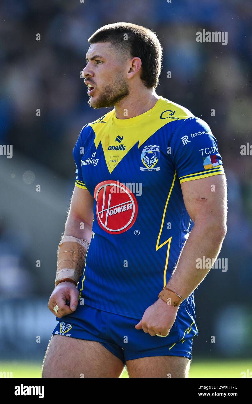 Danny Walker of Warrington Wolves during the Betfred Super League match Warrington Wolves vs Catalans Dragons at Halliwell Jones Stadium, Warrington, United Kingdom, 30th March 2024 (Photo by Craig Thomas/News Images) in, on 3/30/2024. (Photo by Craig Thomas/News Images/Sipa USA) Credit: Sipa USA/Alamy Live News Stock Photo