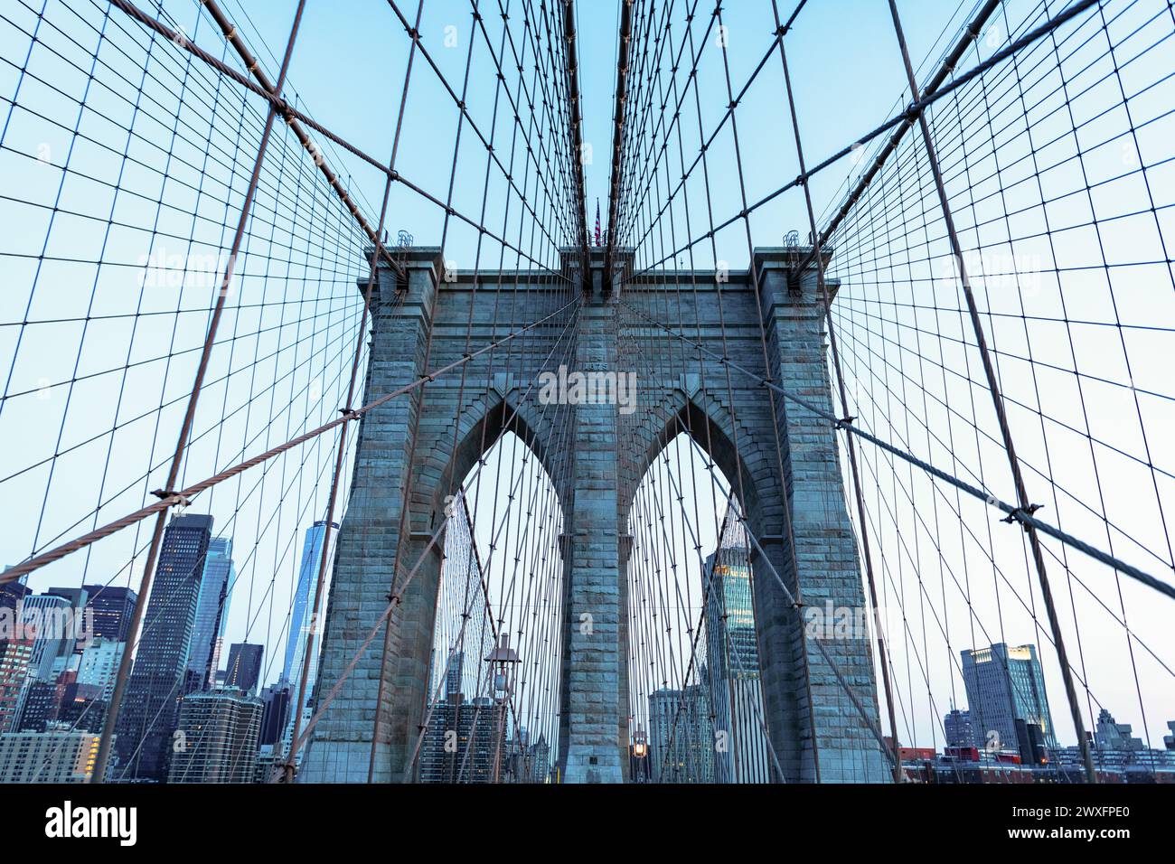 new york bridge connecting Manhattan and Brooklyn. brooklyn bridge of ...
