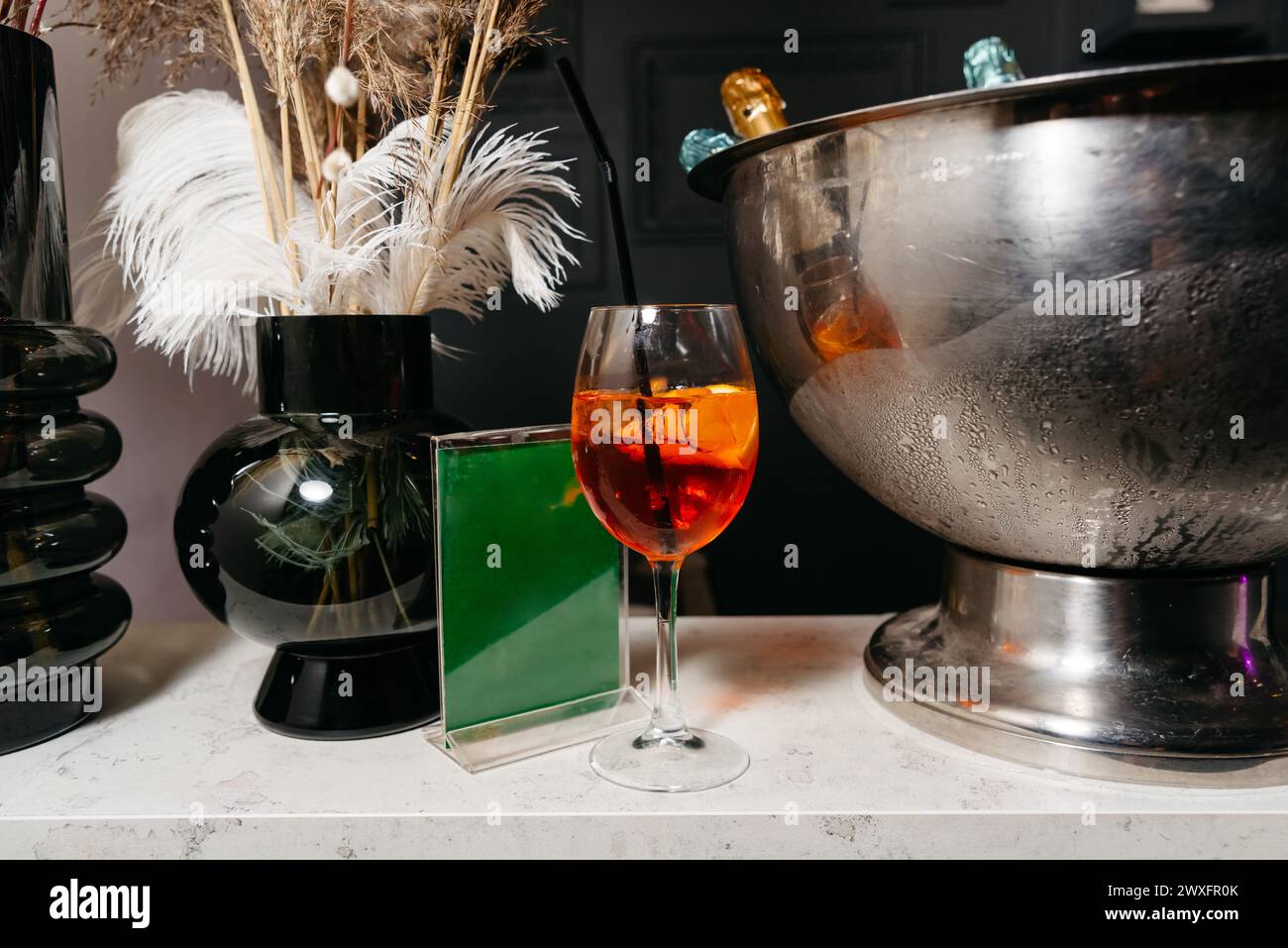 Stainless steel bar counter hi-res stock photography and images - Alamy