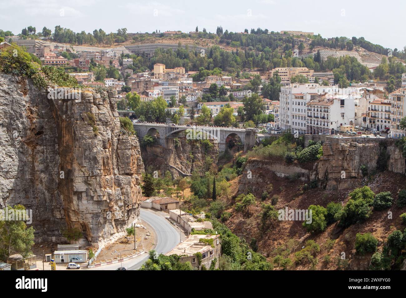 Constantine city historic center bridges and historical monuments Algeria Stock Photo