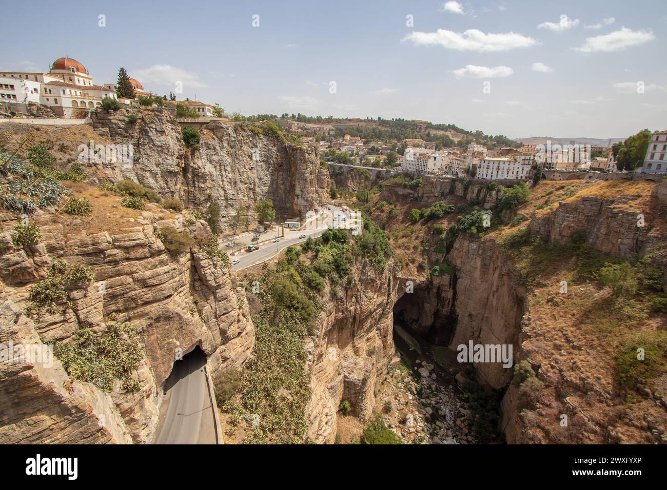 Constantine city historic center bridges and historical monuments Algeria Stock Photo