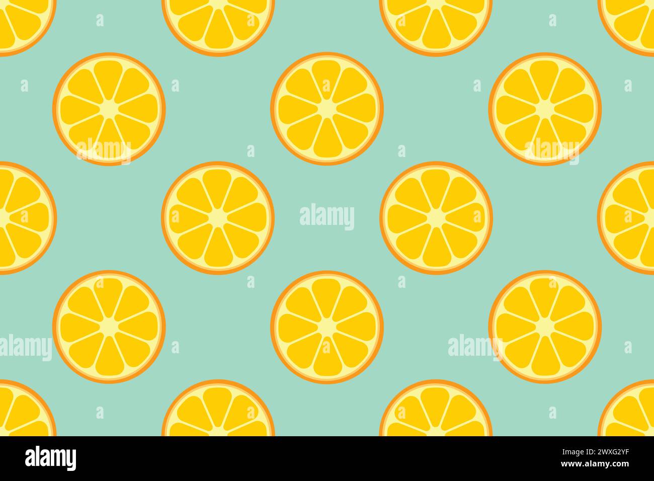 Seamless pattern of orange and lemon slices. Vector illustration Stock ...