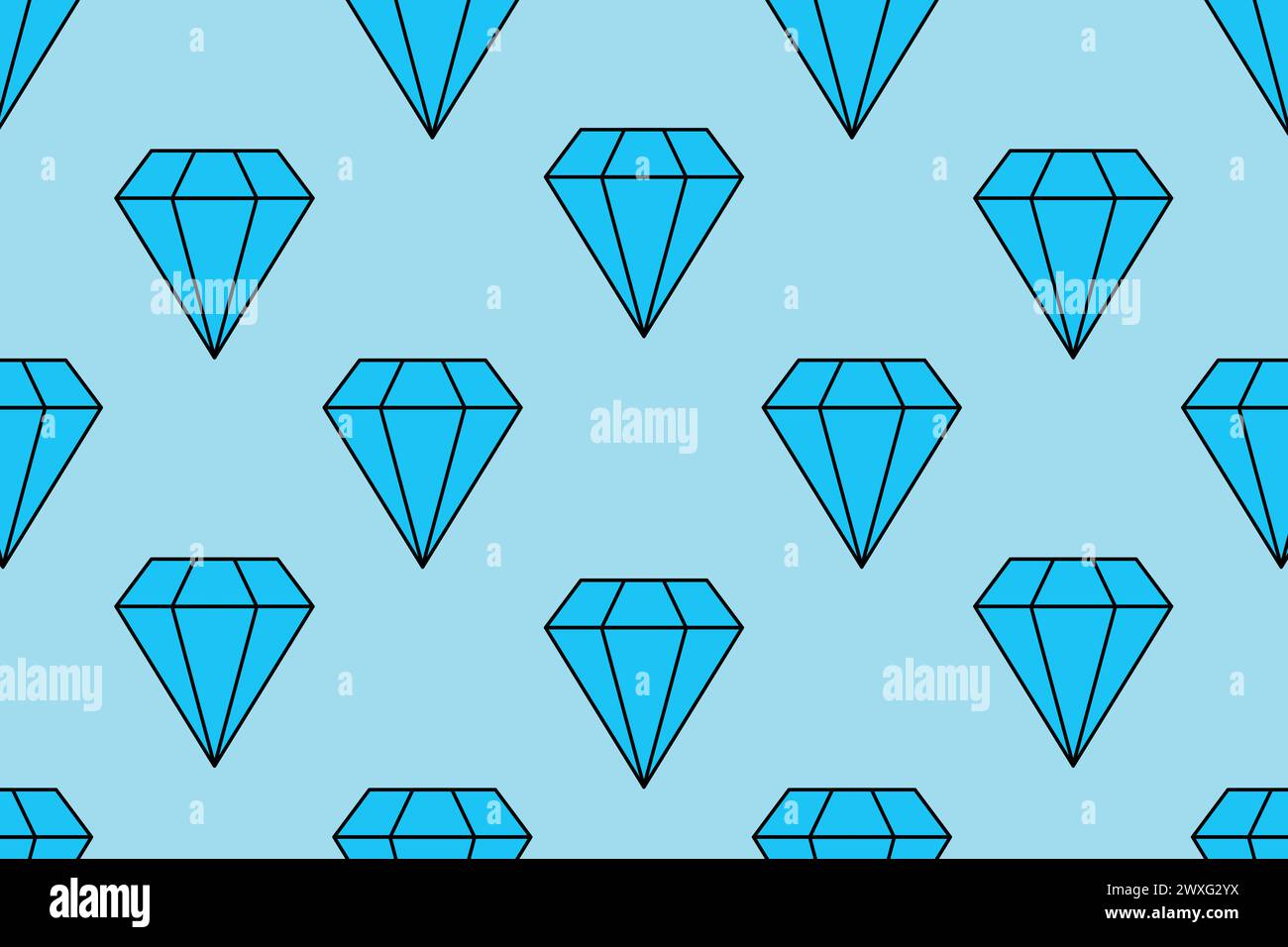 Blue diamond seamless pattern. Vector illustration Stock Vector Image ...