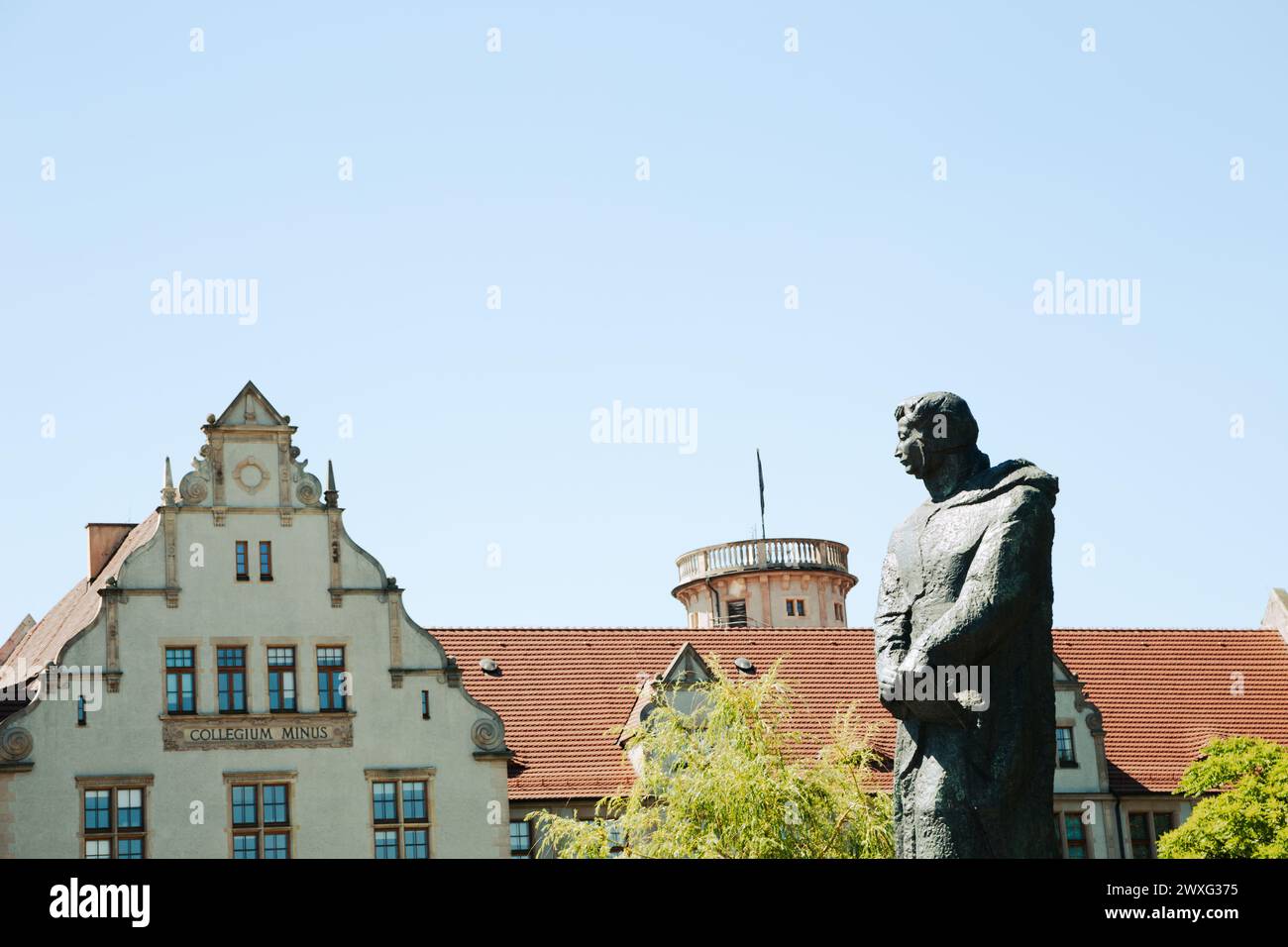 Poznan, Poland - June 9, 2019 : Adam Mickiewicz University and monument Stock Photo