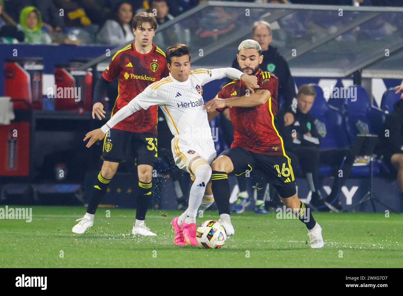 Carson, California, USA. 30th Mar, 2024. LA Galaxy's Riqui Puig #10 and ...