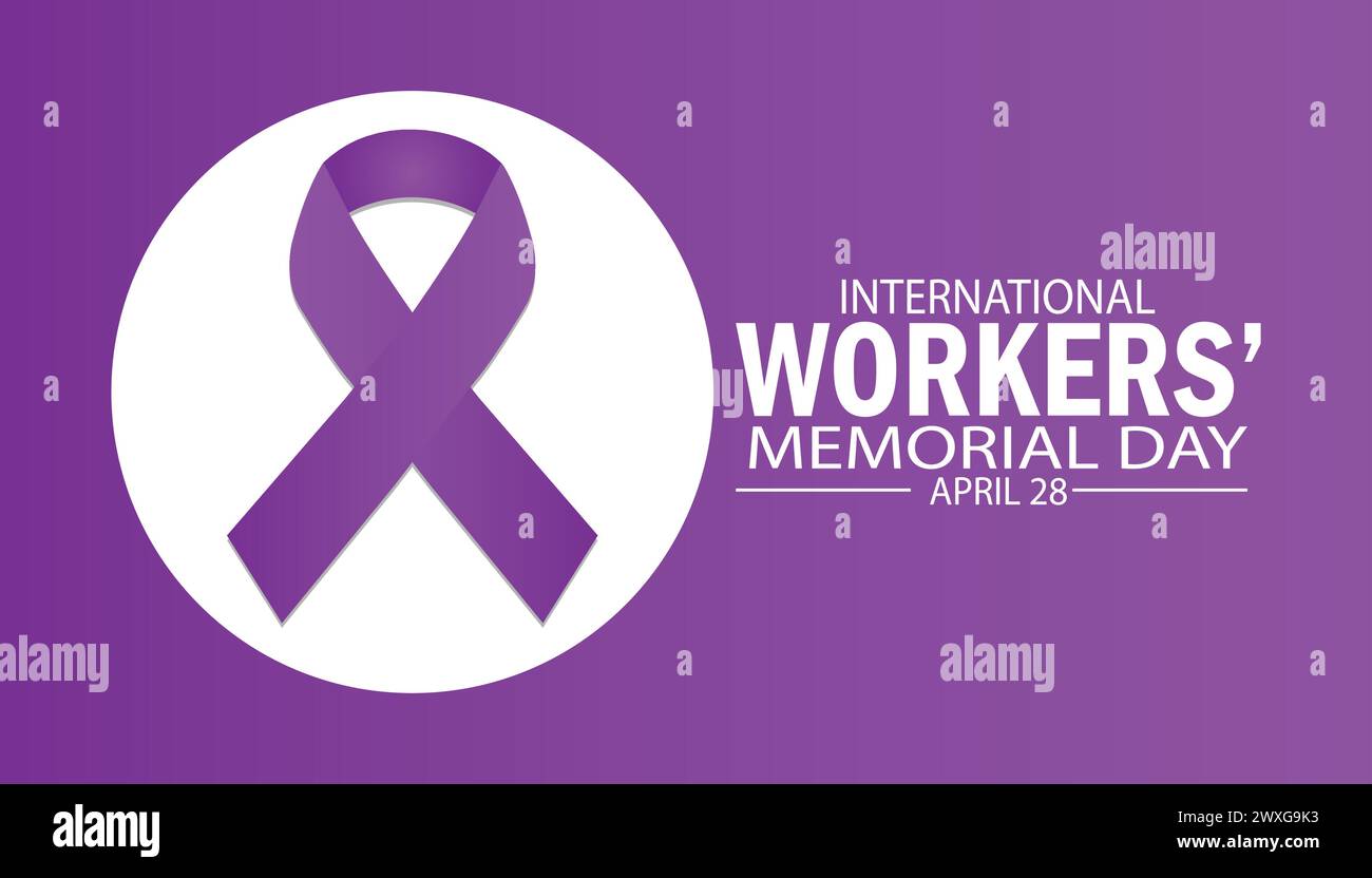 International Workers Memorial Day. Holiday concept. Template for background, banner, card, poster with text inscription Stock Vector