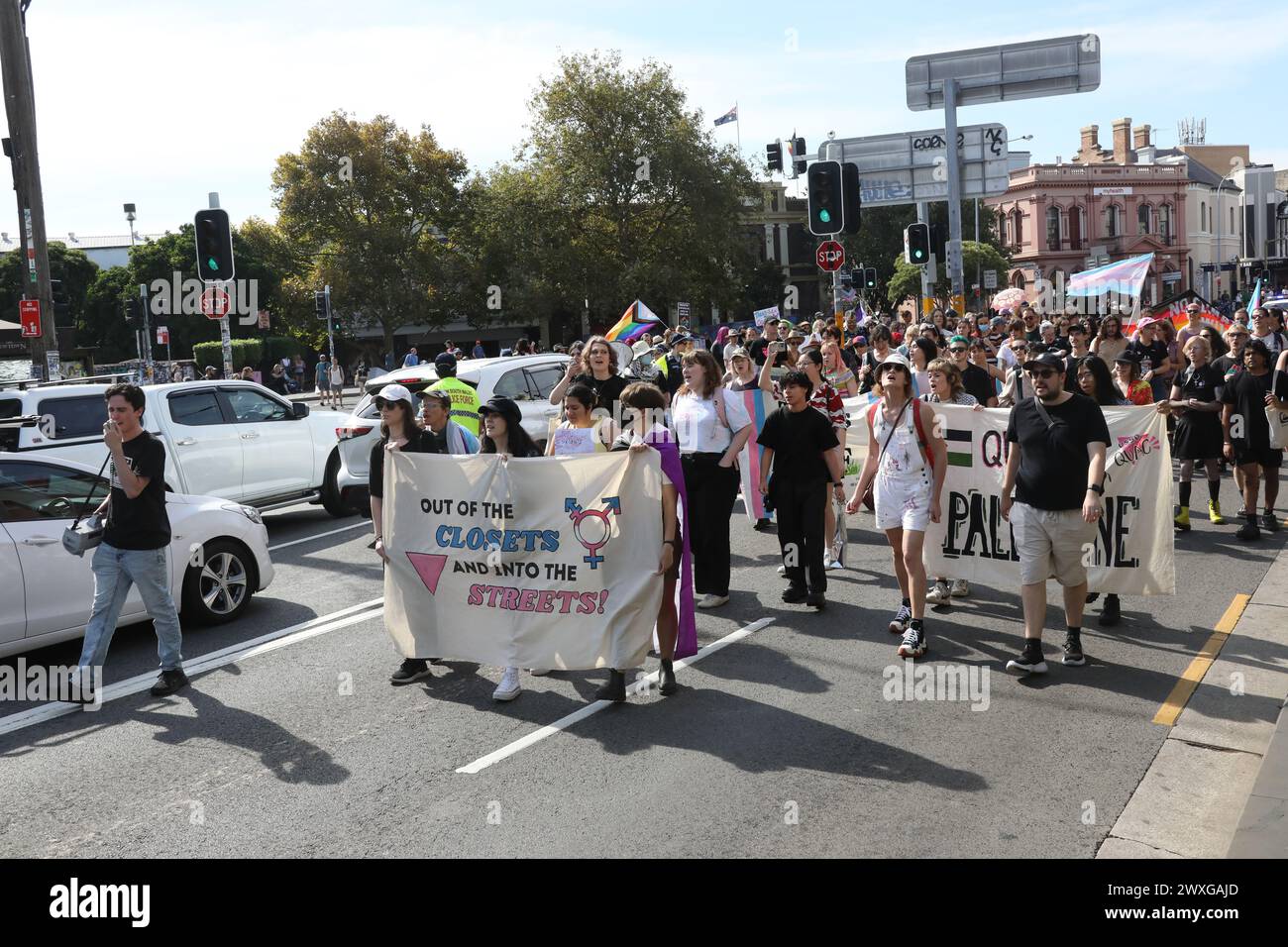 Sydney, Australia. 31st March 2024. Trans Day of Visibility Rally 2024 ...