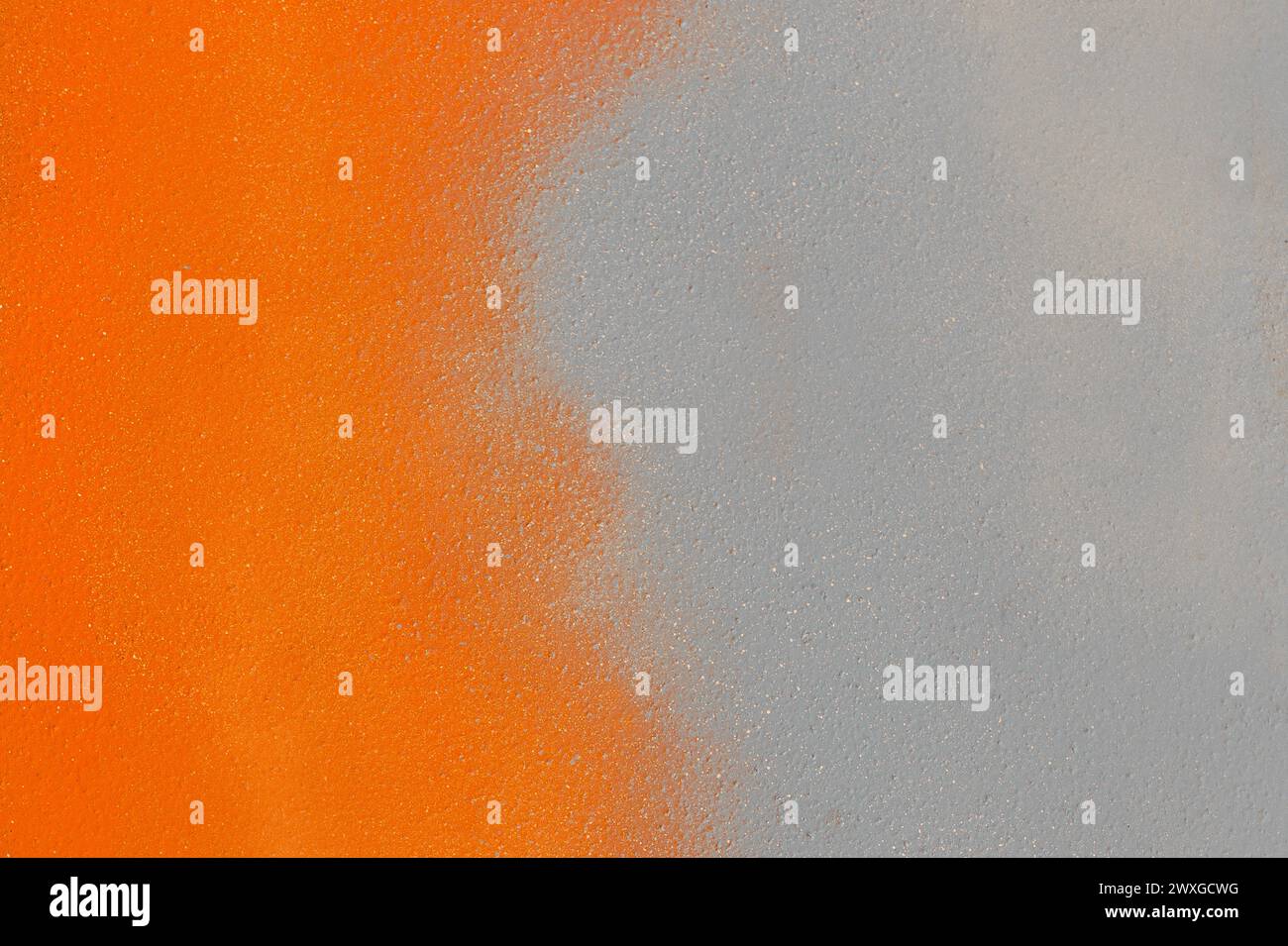 Orange and Grey Paint Two Colors Abstract Design Wall Surface Texture Background. Stock Photo