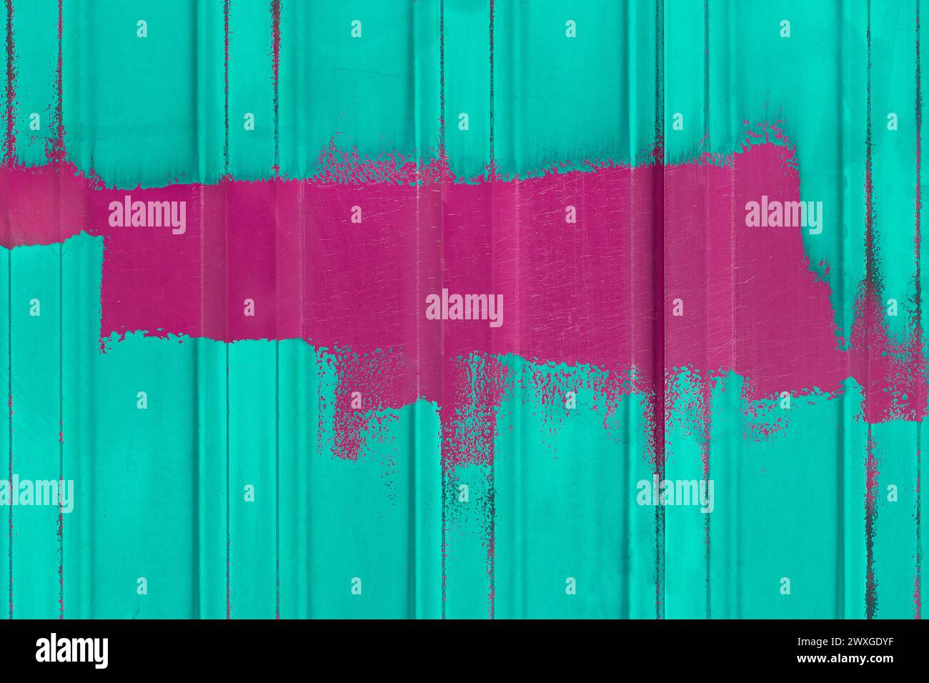 Purple pink paint brush strokes abstract wall design blank space text