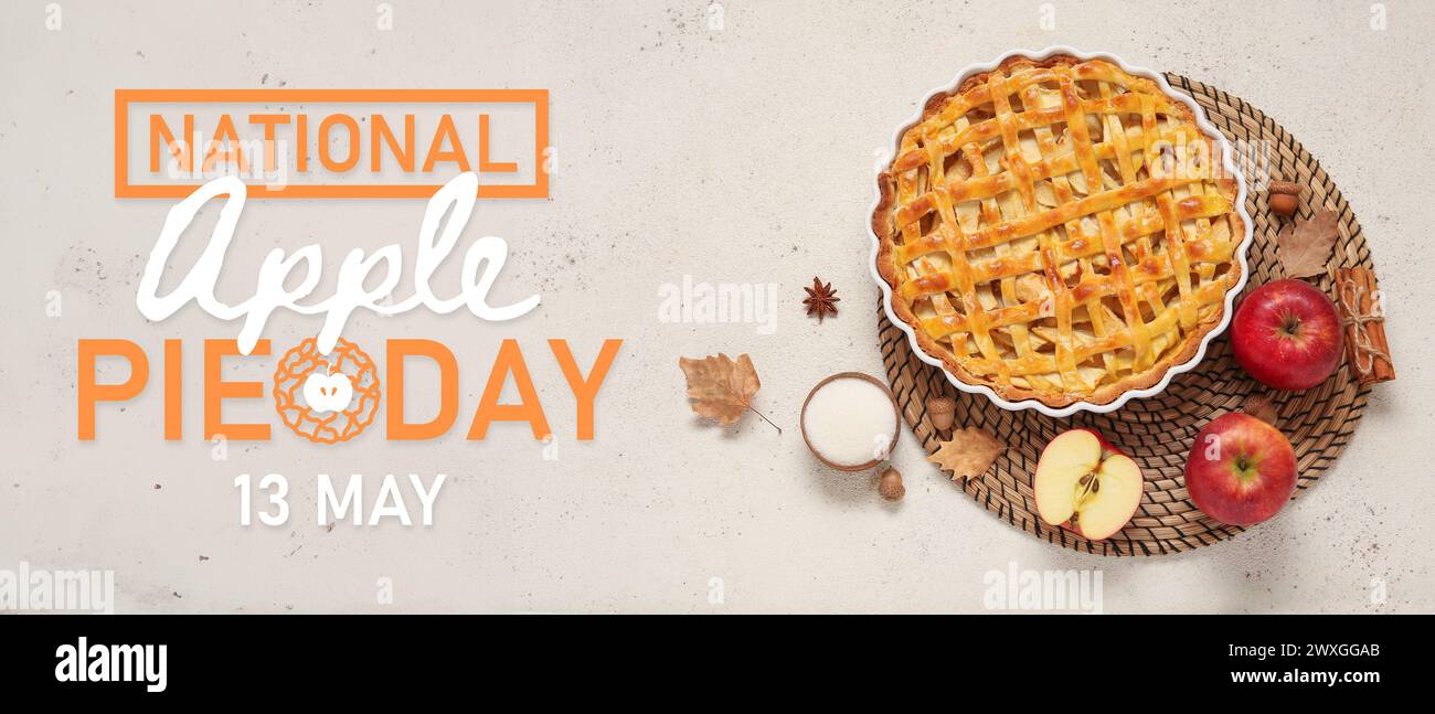 Banner for National Apple Pie Day Stock Photo Alamy