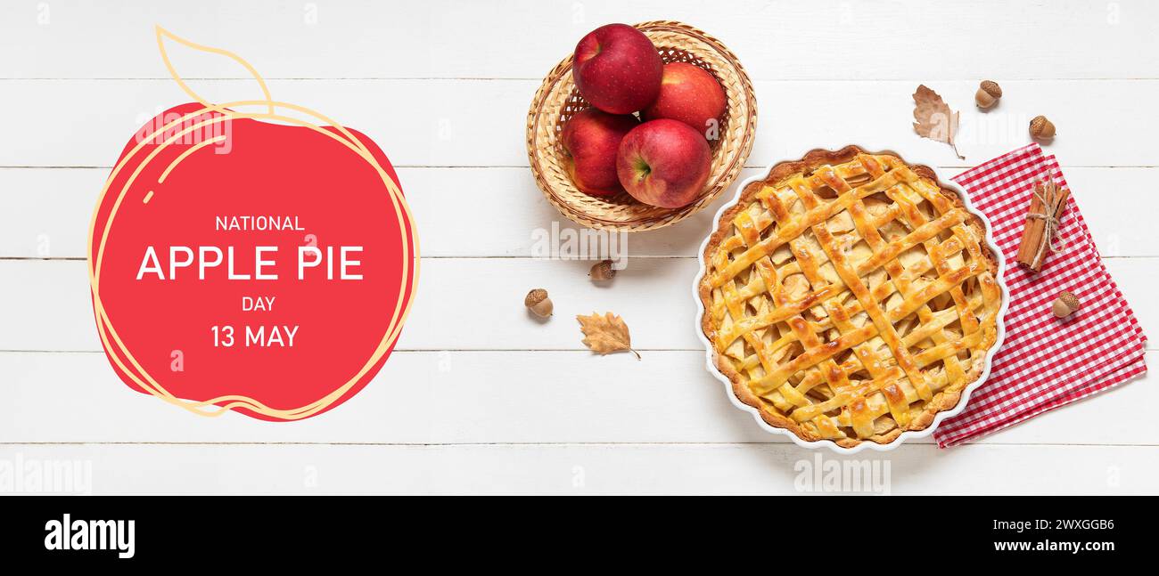 Banner for National Apple Pie Day Stock Photo Alamy