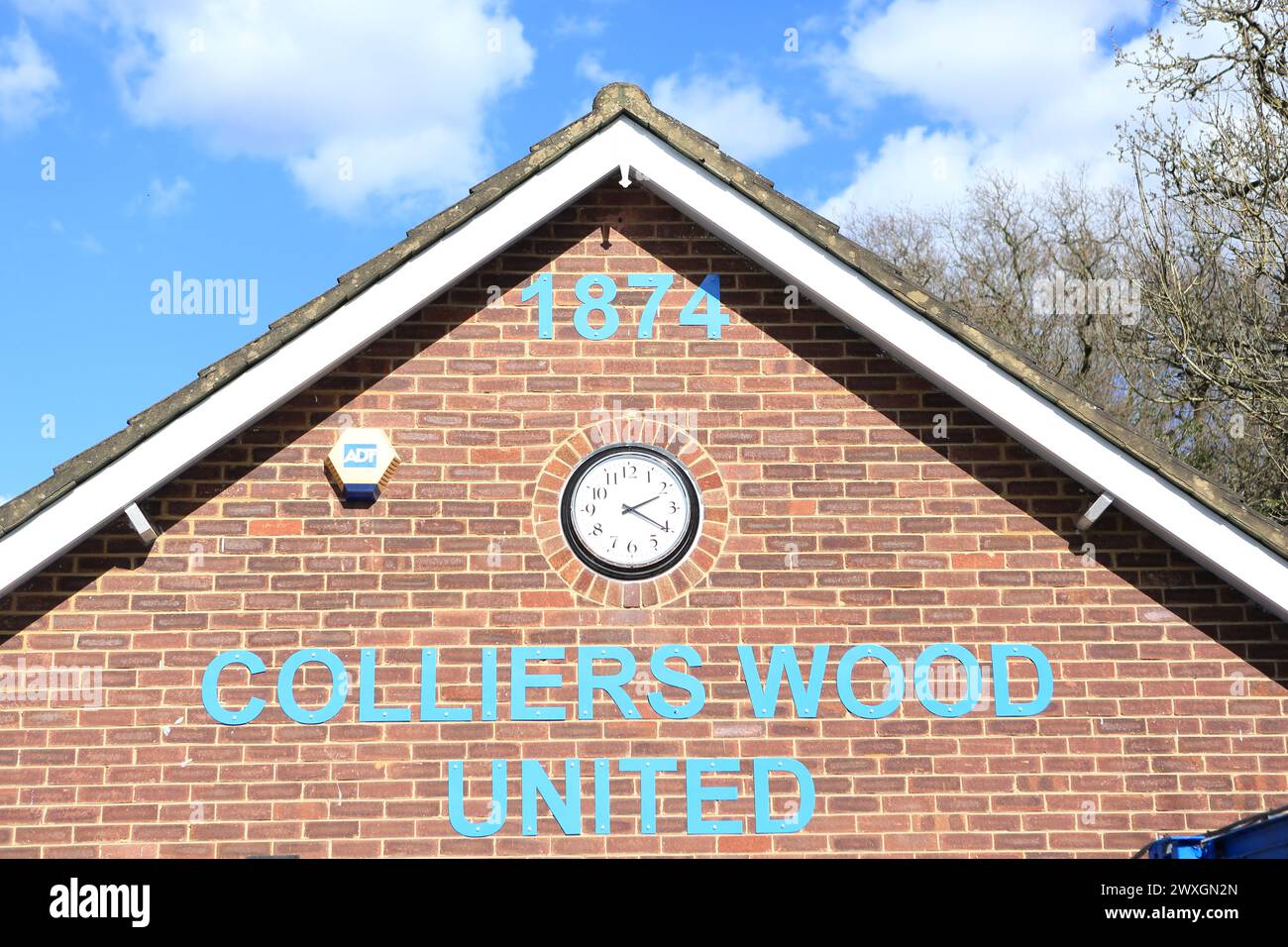 Wibbandune, Colliers Wood FC football ground, Robin Hood Way, London - Combined Counties League Stock Photo