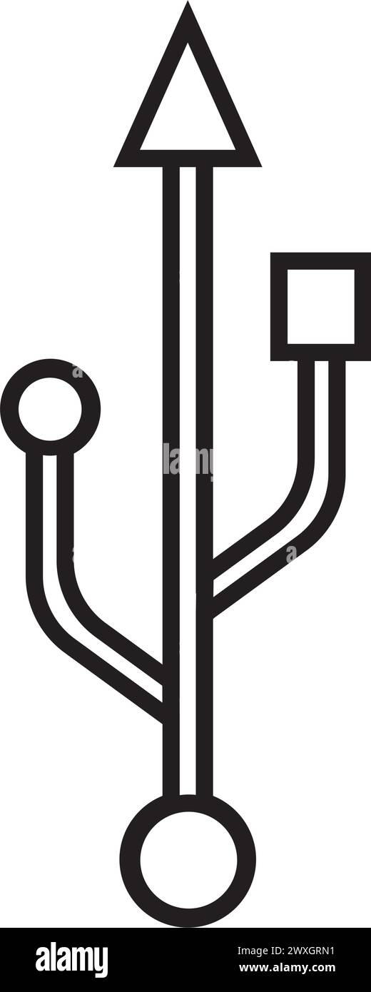 USB data transfer logo. vector illustration symbol design. Stock Vector