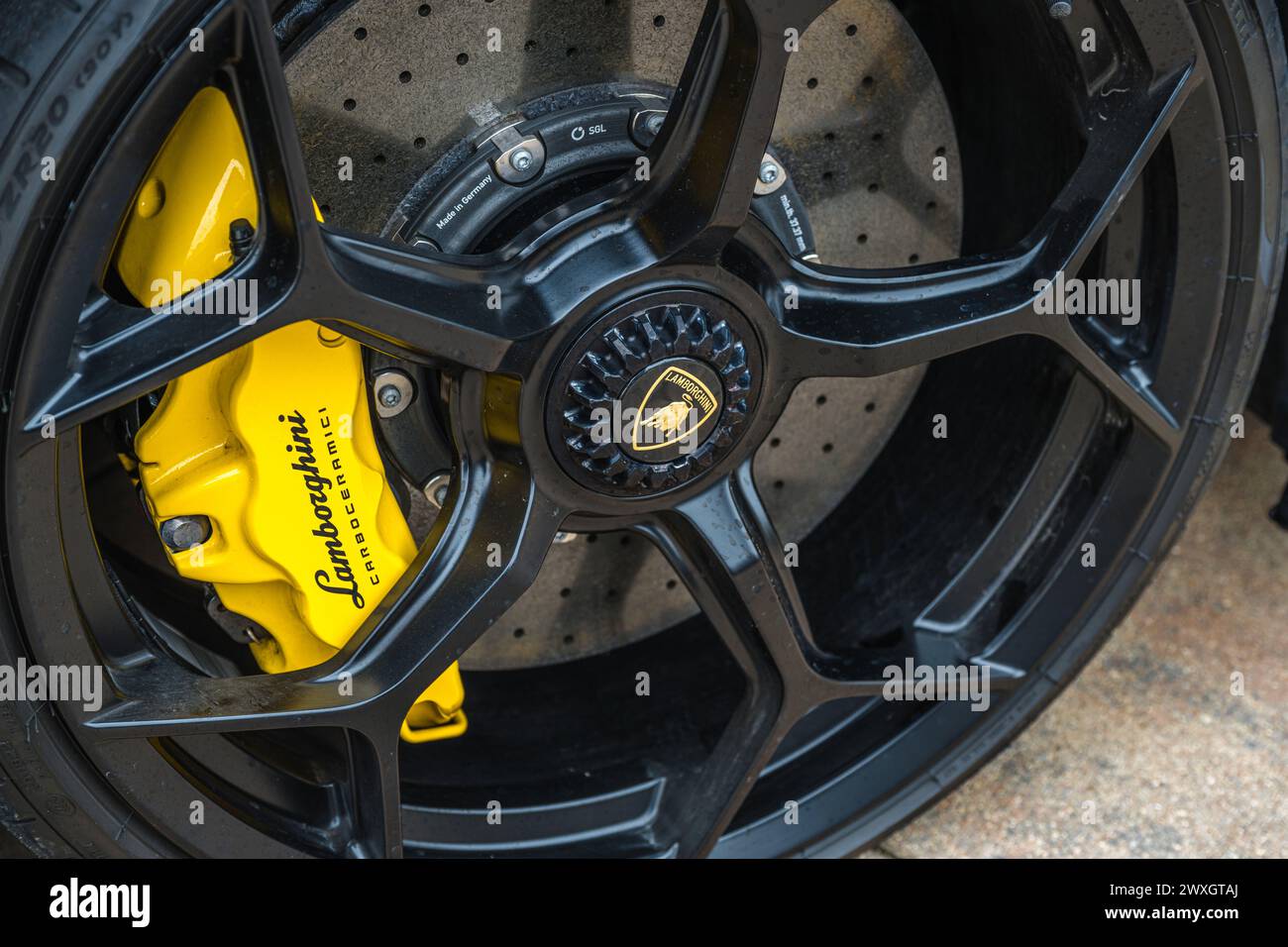 Slovenia, Ljubljana 26 March 2024 Huracan EVO car rims