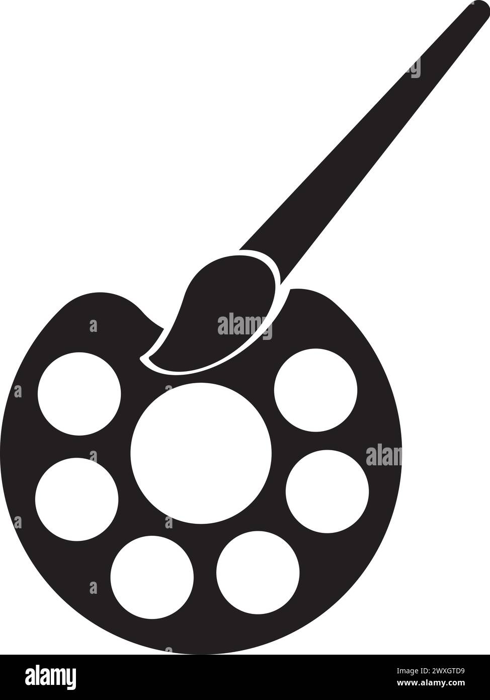 paint brush icon vector illustration symbol design Stock Vector
