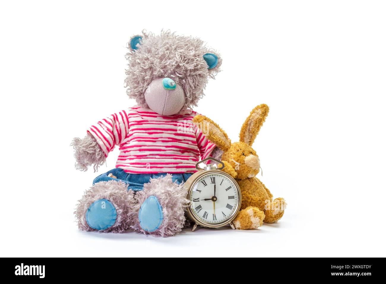 toy teddy bear isolated on white Stock Photo - Alamy