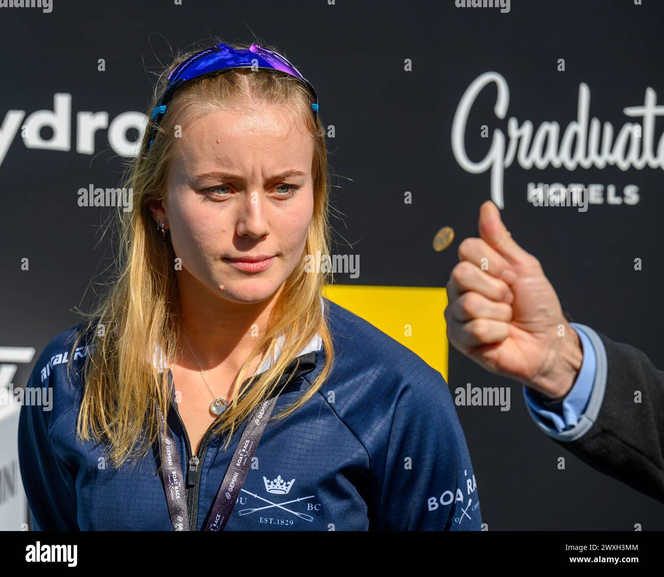 Saturday, March 30th 2024. The 78th Women’s Boat Race coin toss with