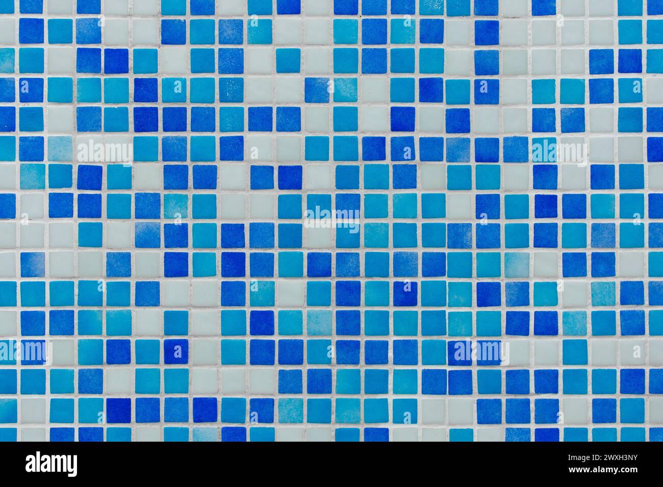 Blue Mosaic Tile Bath Bathroom Pool Square Texture Abstract Pattern