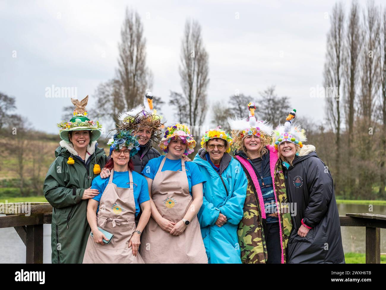 1130 Sunday 31st March, Lydney, Gloucestershire. UK: Easter celebrations at cold water wild 