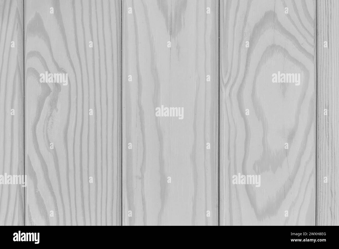 Vertical Stripe Lines White Light Grey Wood Texture Floor Board Background Pattern. Stock Photo