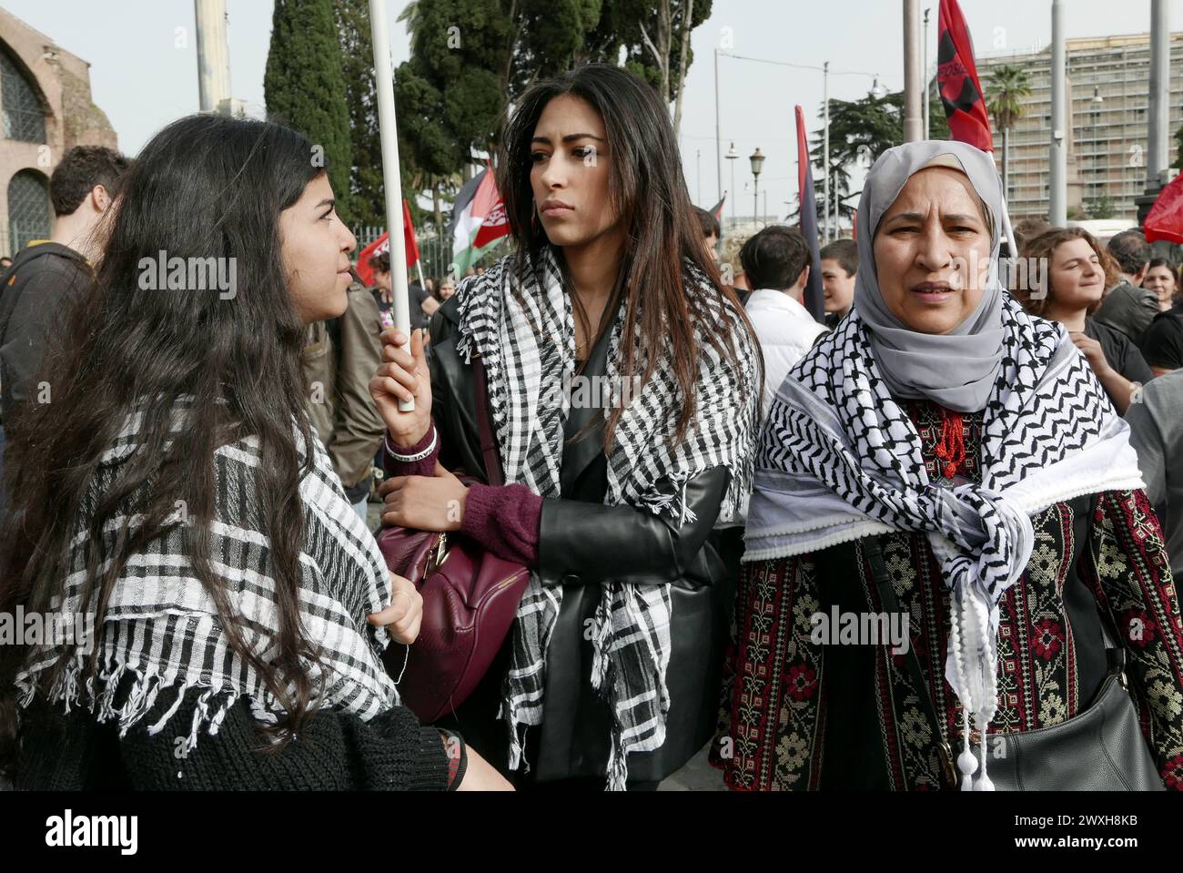 Rome, Italy. 30th Mar, 2024. Rally pro Palestine in Rome, Italy, March ...