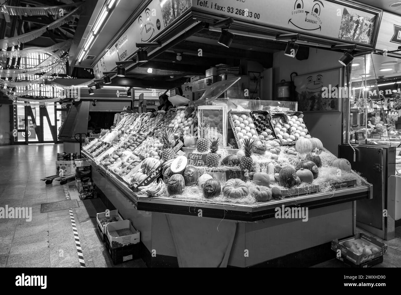 Santa caterina market, barcelona Black and White Stock Photos & Images