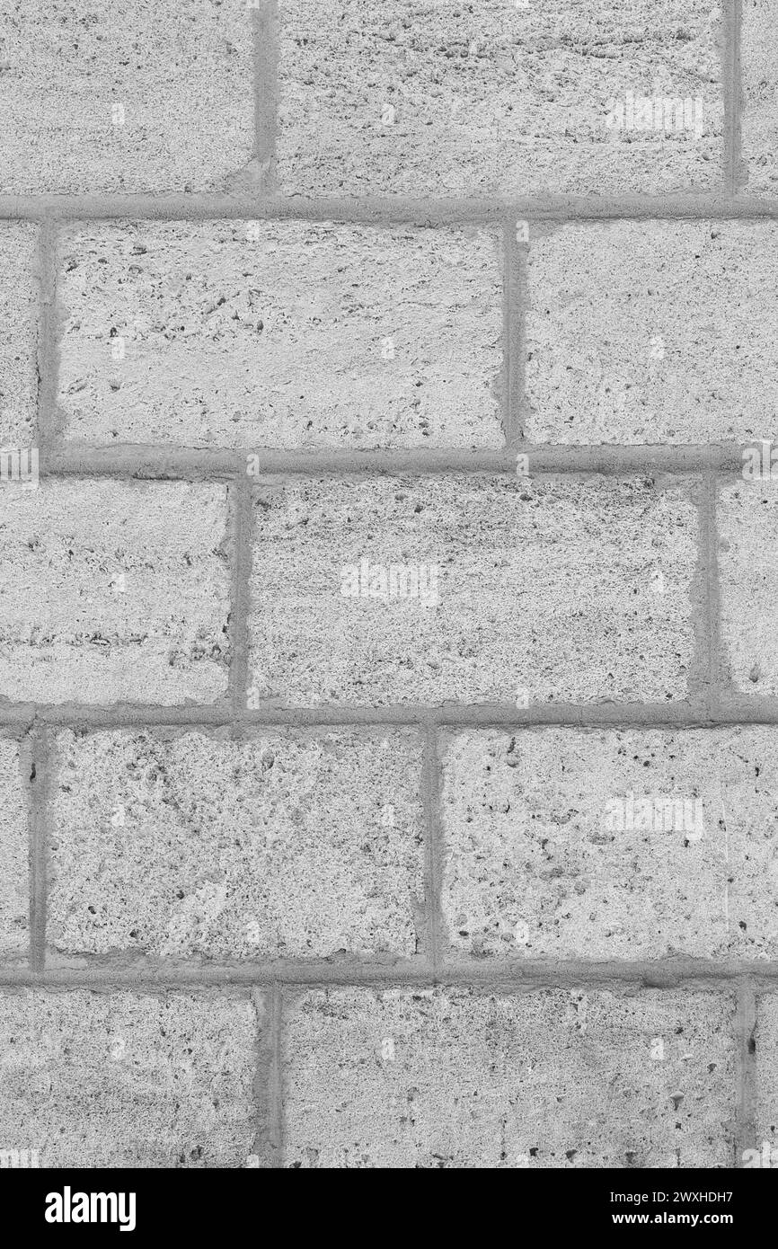 Brick Nature Blocks Wall Natural Sand Shell Texture Background Limestone Masonry Rough Vertical. Stock Photo