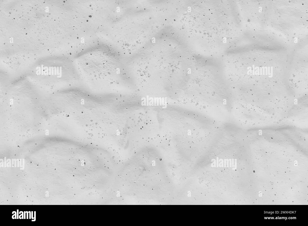White paint old abstract dirty stone fence surface texture background pattern wall. Stock Photo
